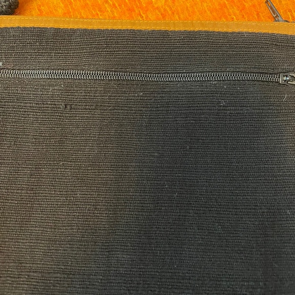 Beautiful Embroidered Black and Brown Fabric Cross Body Bag - Picture 8 of 10